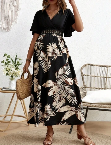 Rochie lunga SHEIN Maternity, negru Negru