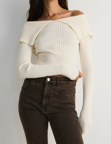 Bluza Reserved, ecru Alb