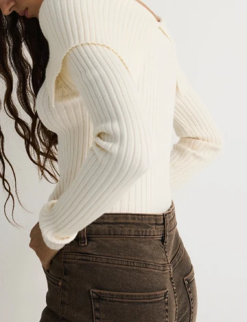 Bluza Reserved, ecru Alb