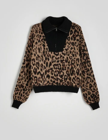 Pulover Reserved, animal print Animal print