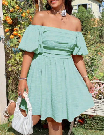 Rochie scurta SHEIN CURVE, turcoaz Verde