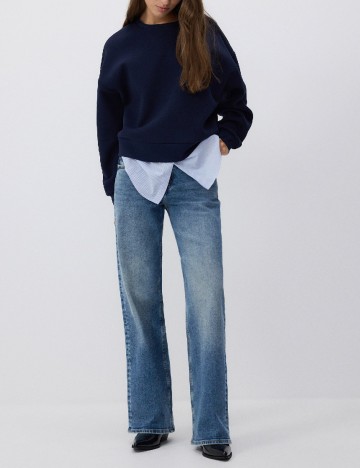 
						Bluza Reserved, bleumarin inchis
