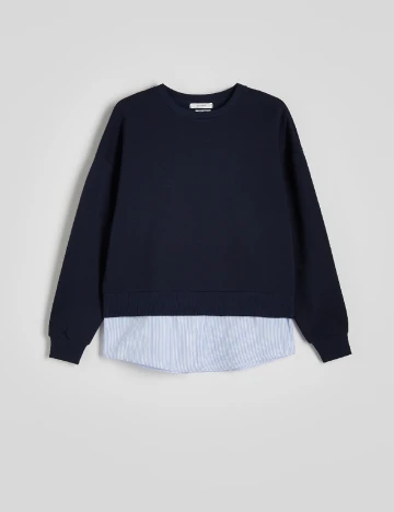 Bluza Reserved, bleumarin inchis Albastru