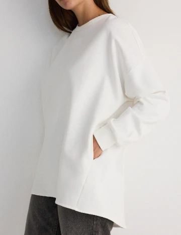 Bluza Oversize Reserved, alb Alb