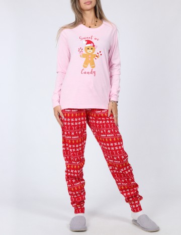 Pijama Threadbare, roz/rosu
