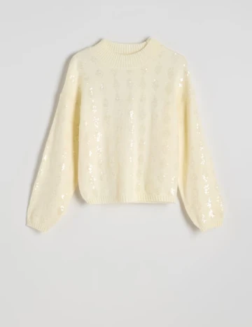 Bluza Reserved, ecru Alb