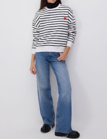 
						Bluza Reserved, alb/negru