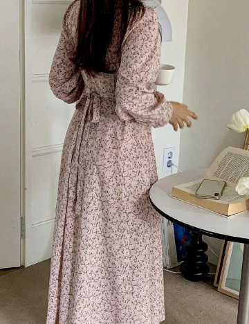 Rochie medie Dazy, roz Roz