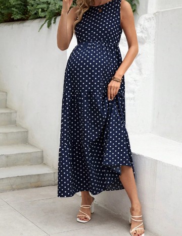 Rochie lunga SHEIN Maternity, bleumarin