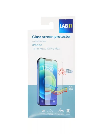 Folie sticla iPhone 12 Pro Max/13 Pro Max LAB 31, transparent Alb