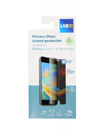 Folie sticla iPhone 6/6S/7/8/SE20/SE22 LAB 31, transparent Alb