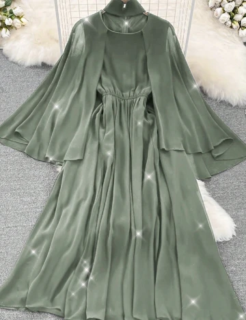 Rochie medie SHEIN, verde