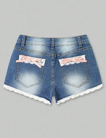 Pantaloni scurti Romwe, albastru Albastru