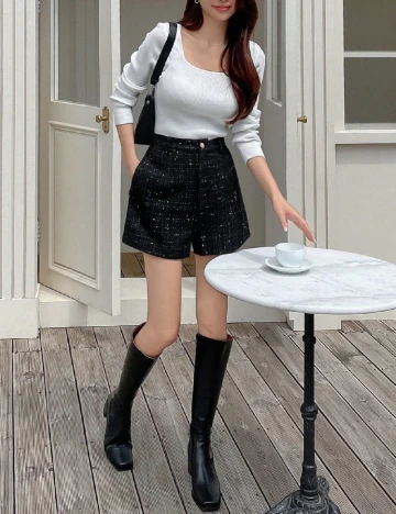 Pantaloni scurti Dazy, negru
