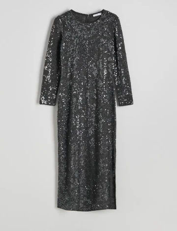 Rochie medie Reserved, gri Gri