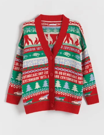Cardigan Reserved, mix culori
