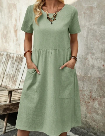 Rochie medie Emery Rose, verde Verde