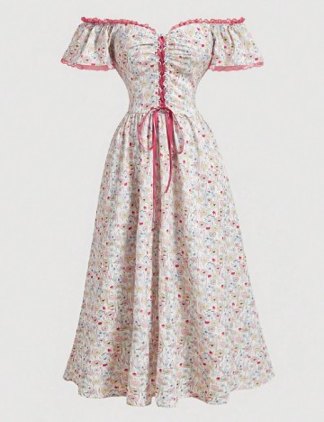 
						Rochie lunga SHEIN, floral print
