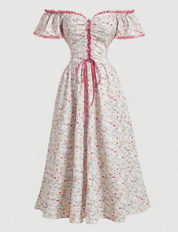 Rochie lunga SHEIN, floral print