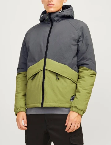 Geaca Jack&Jones, gri/verde