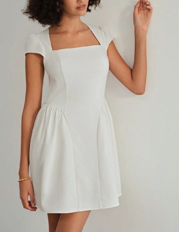 
						Rochie scurta MOTF, alb