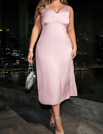 
						Rochie medie SHEIN CURVE, roz