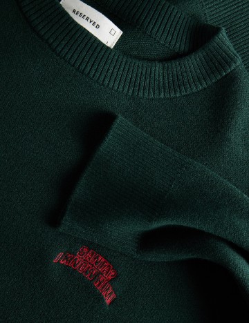 Pulover Reserved, verde inchis