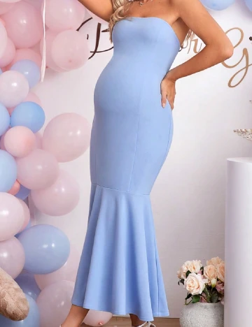 Rochie lunga SHEIN Maternity, albastru Albastru