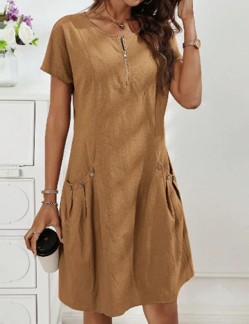Rochie scurta SHEIN, maro