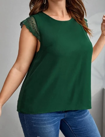 Bluza SHEIN CURVE, verde