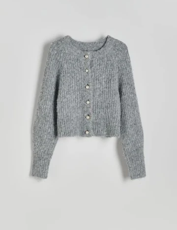 Cardigan Reserved, gri Gri