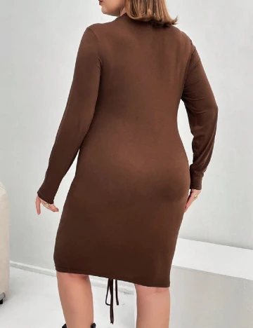 Rochie scurta SHEIN CURVE, maro