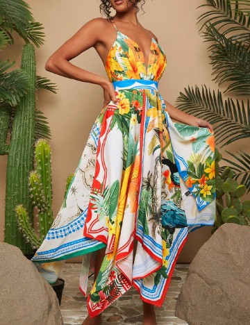 
						Rochie lunga SHEIN, mix culori