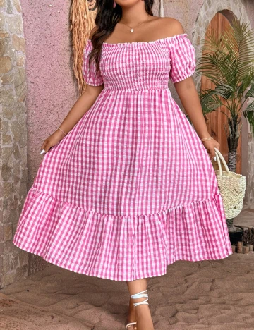 Rochie lunga SHEIN CURVE, roz