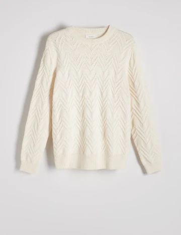 Pulover Reserved, crem