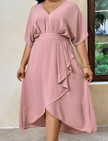 Rochie medie SHEIN CURVE, roz