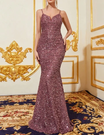 Rochie lunga Faeriesty, roz Roz