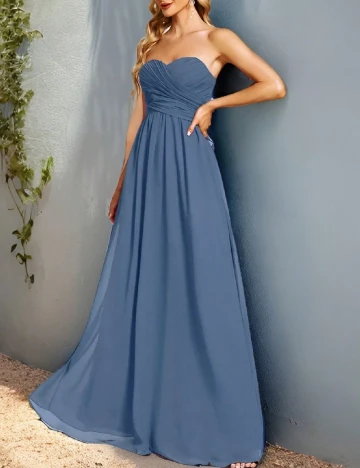 Rochie lunga Ever-Pretty, albastru