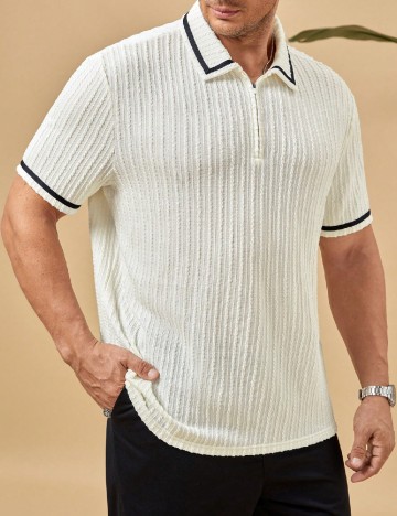 
						Tricou SHEIN Plus Size Men, ecru