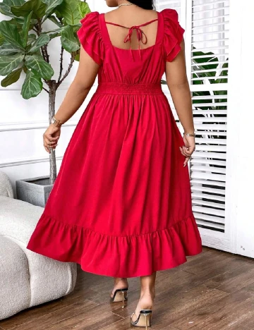 Rochie medie SHEIN CURVE, rosu