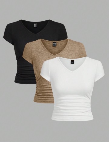 
						Set Tricouri 3 bucati SHEIN, mix culori