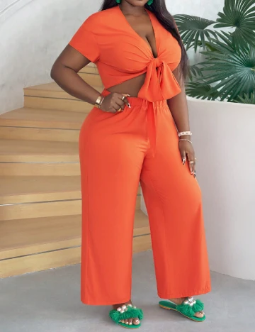 Compleu SHEIN CURVE, portocaliu