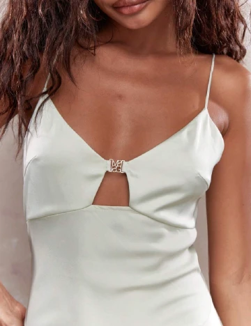 Rochie lunga Missguided, verde Verde