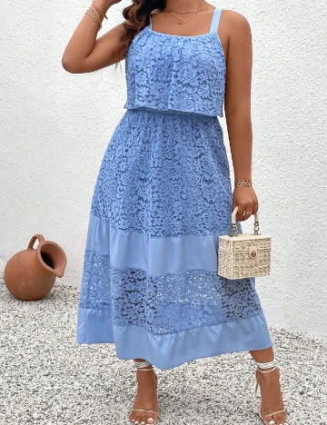 Rochie lunga SHEIN CURVE, albastru