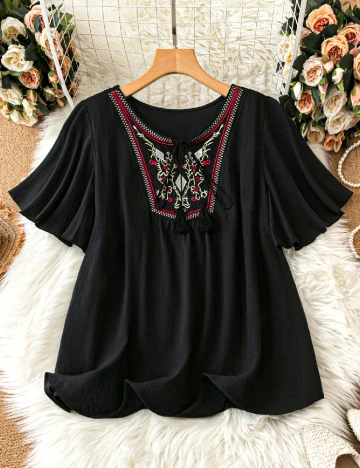 Bluza SHEIN CURVE, negru