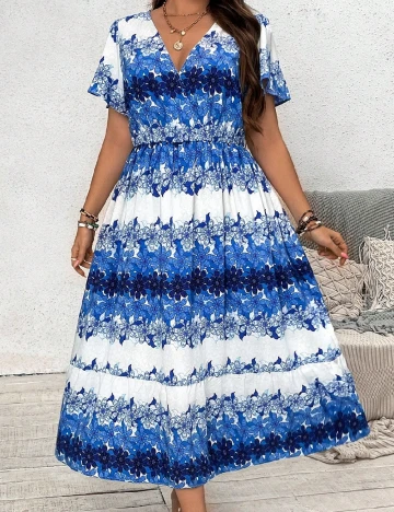 Rochie lunga SHEIN CURVE, albastru
