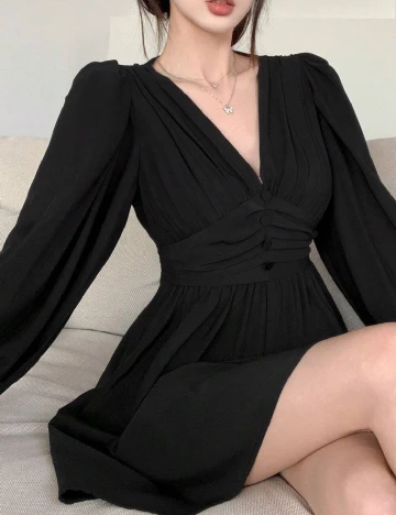 Rochie scurta Dazy, negru Negru