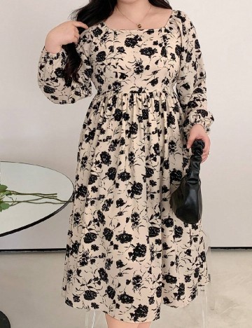 
						Rochie medie Dazy Plus Size, crem