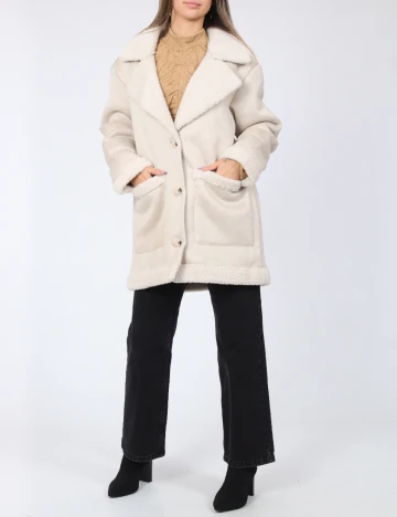 Palton Pull&Bear, bej Crem