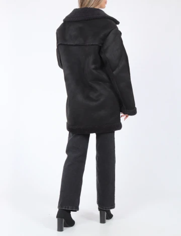 Palton Pull&Bear, negru Negru